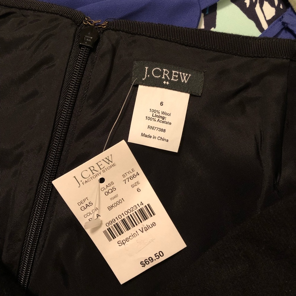 J.Crew black midi skirt